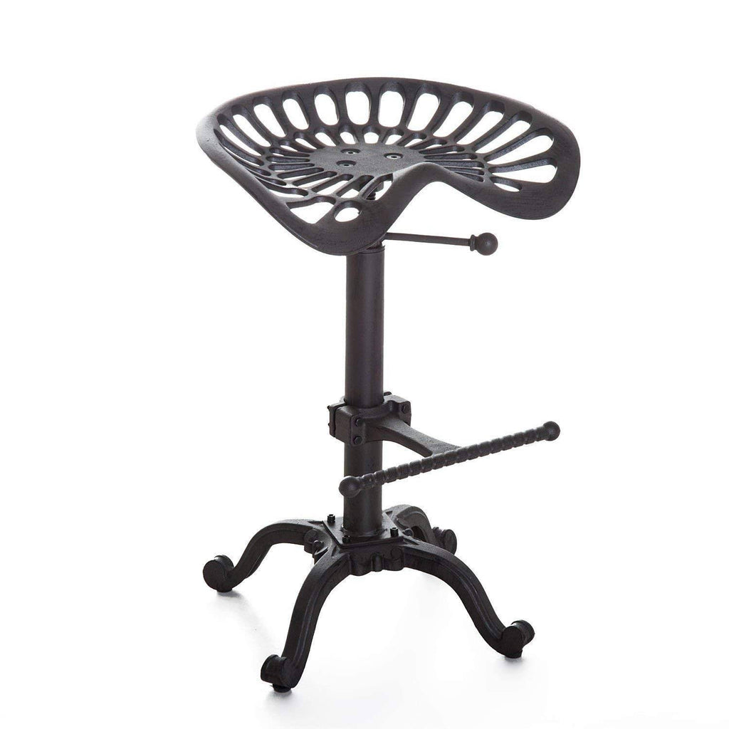 Rustic Industrial Farmhouse Tractor Seat Adjustable Bar Stool D281