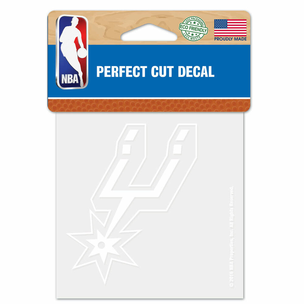 White San Antonio Spurs Decal 4x4 T2280