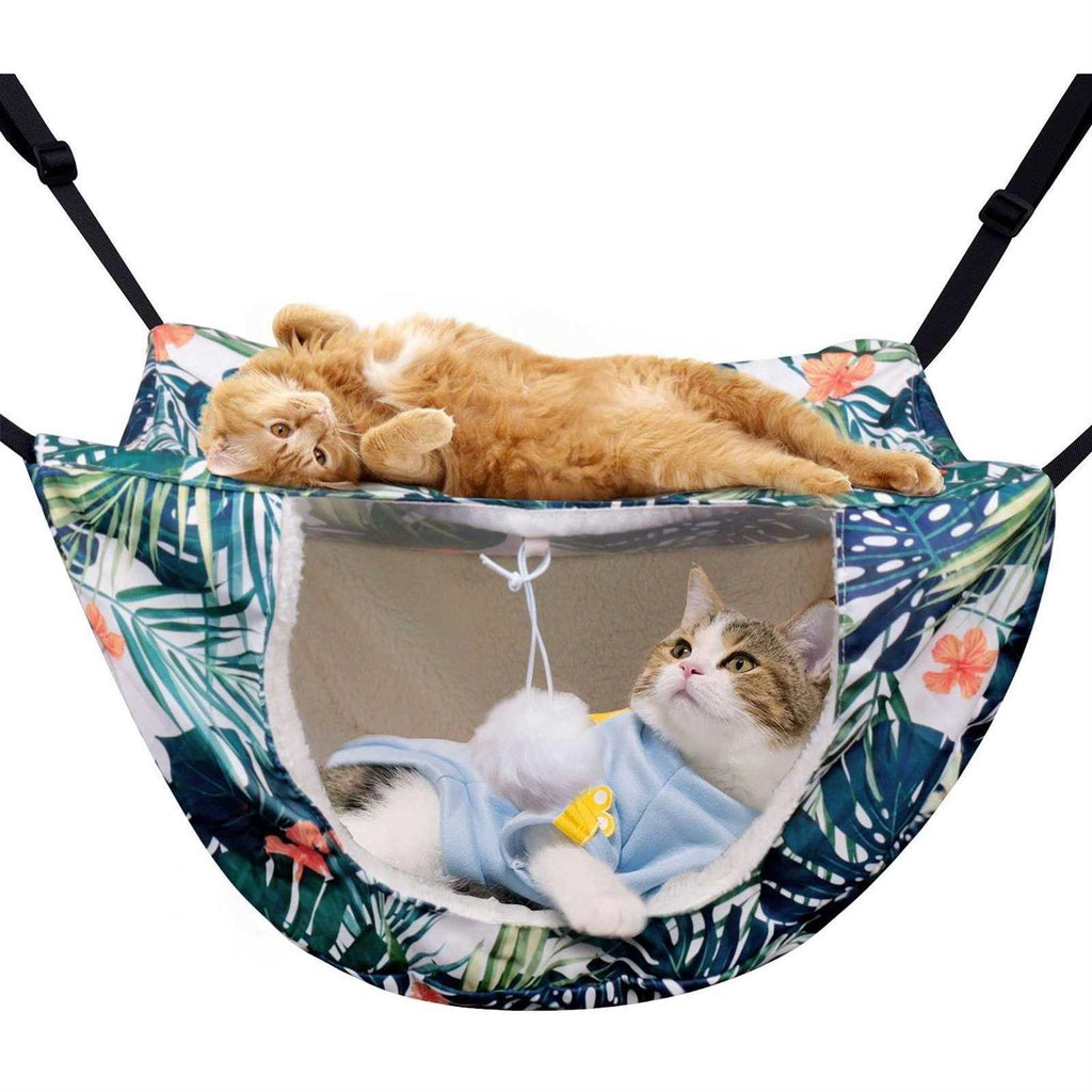 Cat Cage Hammock Double Layer Plush Hanging Pet Bed L5237