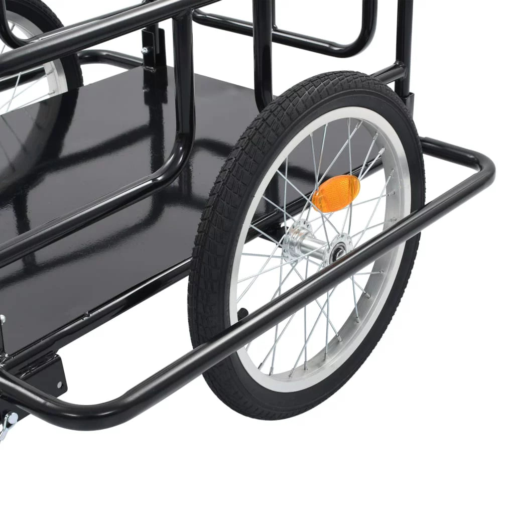 Bike Cargo Trailer Steel Black L748925