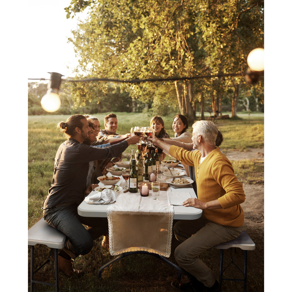 6' Folding Banquet Table & Folding Chairs (4 Pack) U189736