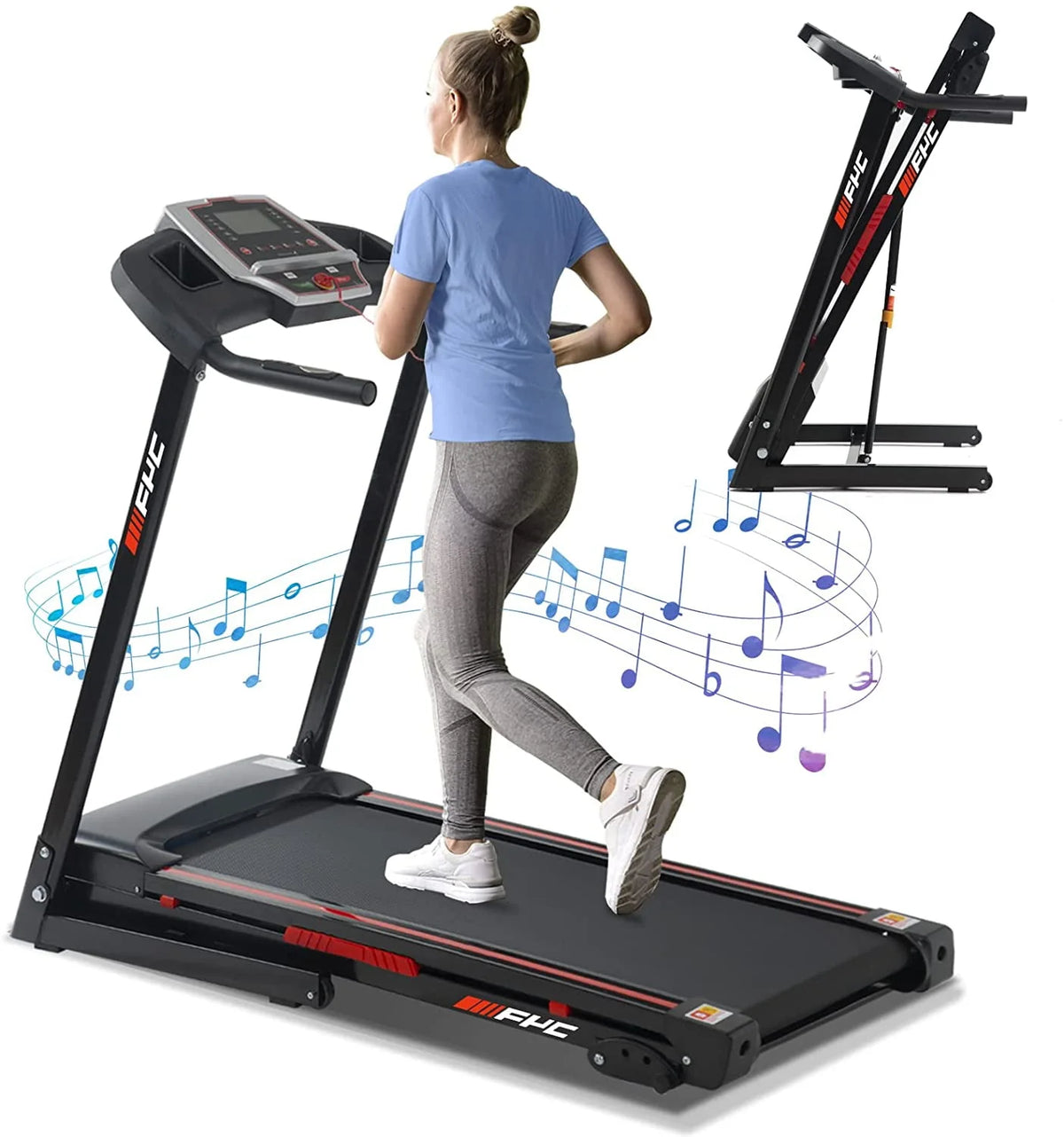 3.5HP Foldable Electric Treadmill with Incline C62495