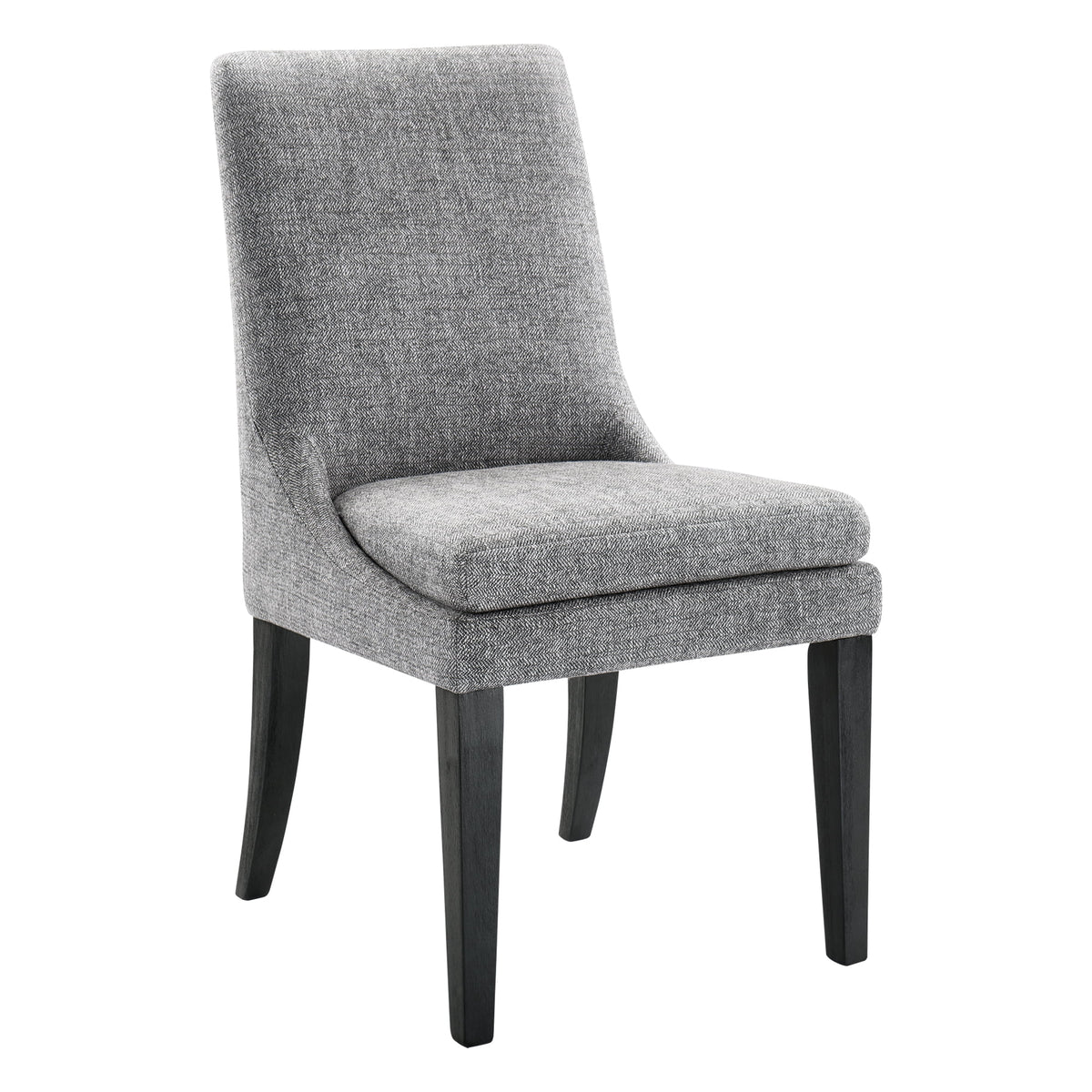 Upholstered Dining Chair Set of 2 Pebble Gray B1483