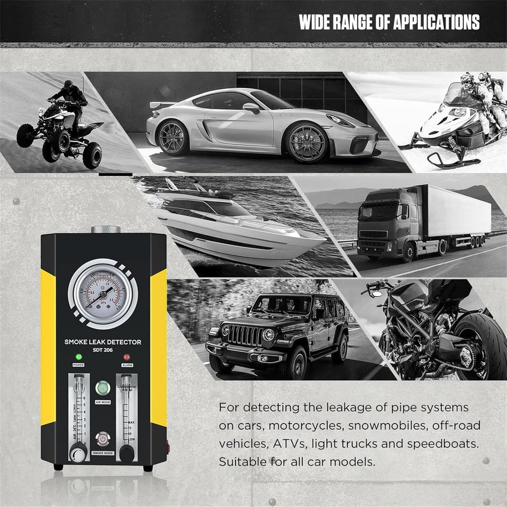 Automotive Smoke Machine Leak Detector EVAP 12V Car Pipe System Smoke Tester with Adjustable Flow Meter N82957