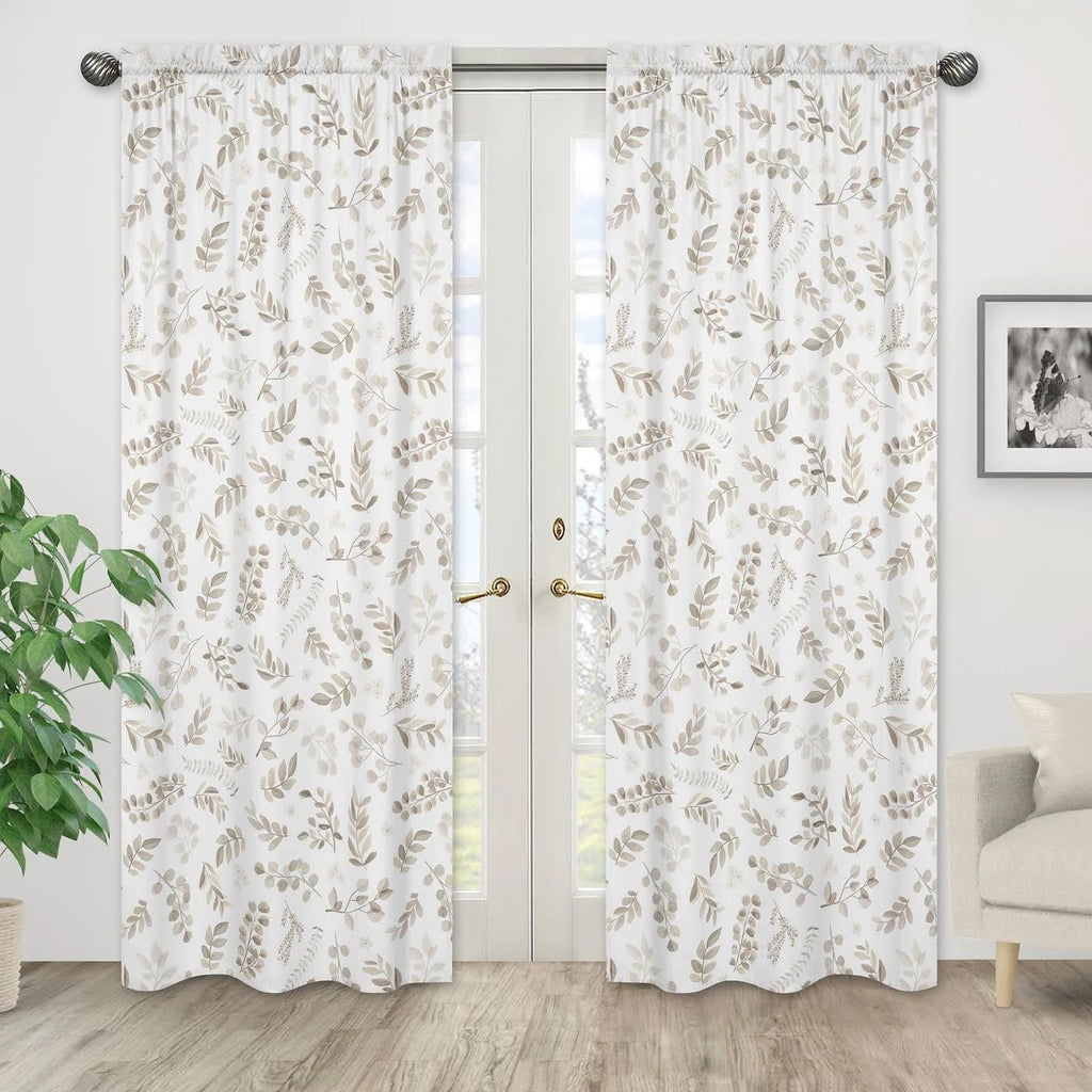 Botanical Taupe Window Panels, Set of 2 Q55766
