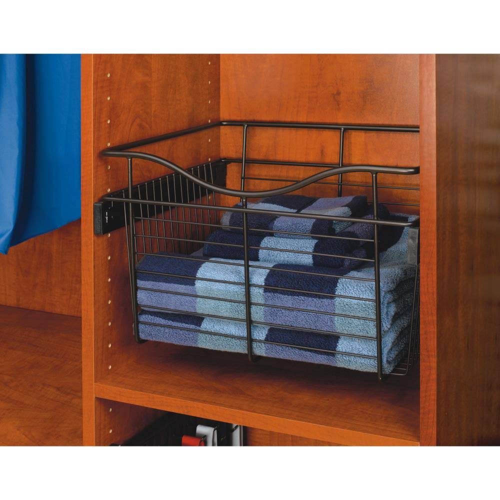 30 in Oil Rubbed Bronze Closet Pullout Basket I657