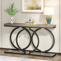 55" Console Sofa Table with Geometric Metal Frame R27029