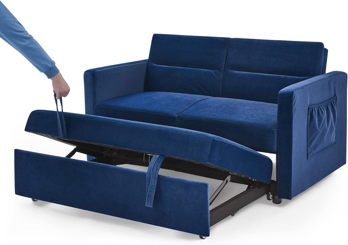 Blue 54.5" Convertible Sofa Bed B662520