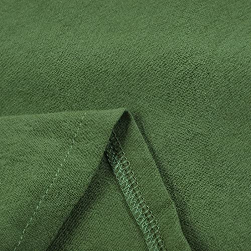 Women Linen Cotton Elastic Waist Drawstring Long Wide Leg Pants H668
