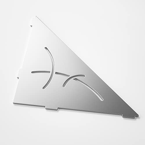 Brushed 304 Stainless Steel Recessed Triangular Corner Shower Shelf H8548