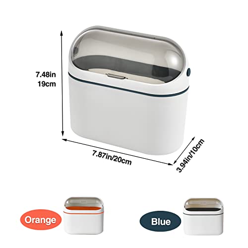 Orange Mini Trash Can with Lid K424