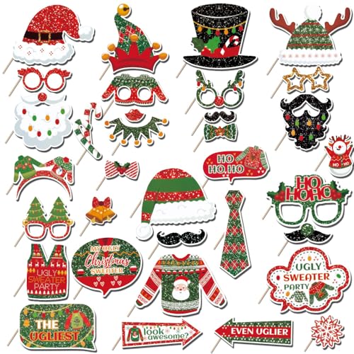 Christmas Photo Booth Props Set of 32 O420210