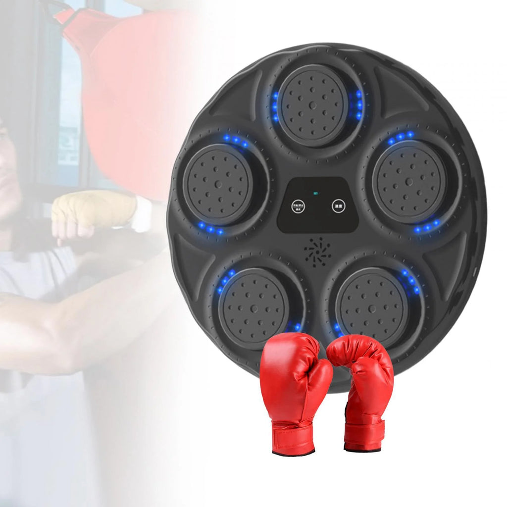 Electronic Boxing Machine Adjustable Punching Pad with Gloves M88207