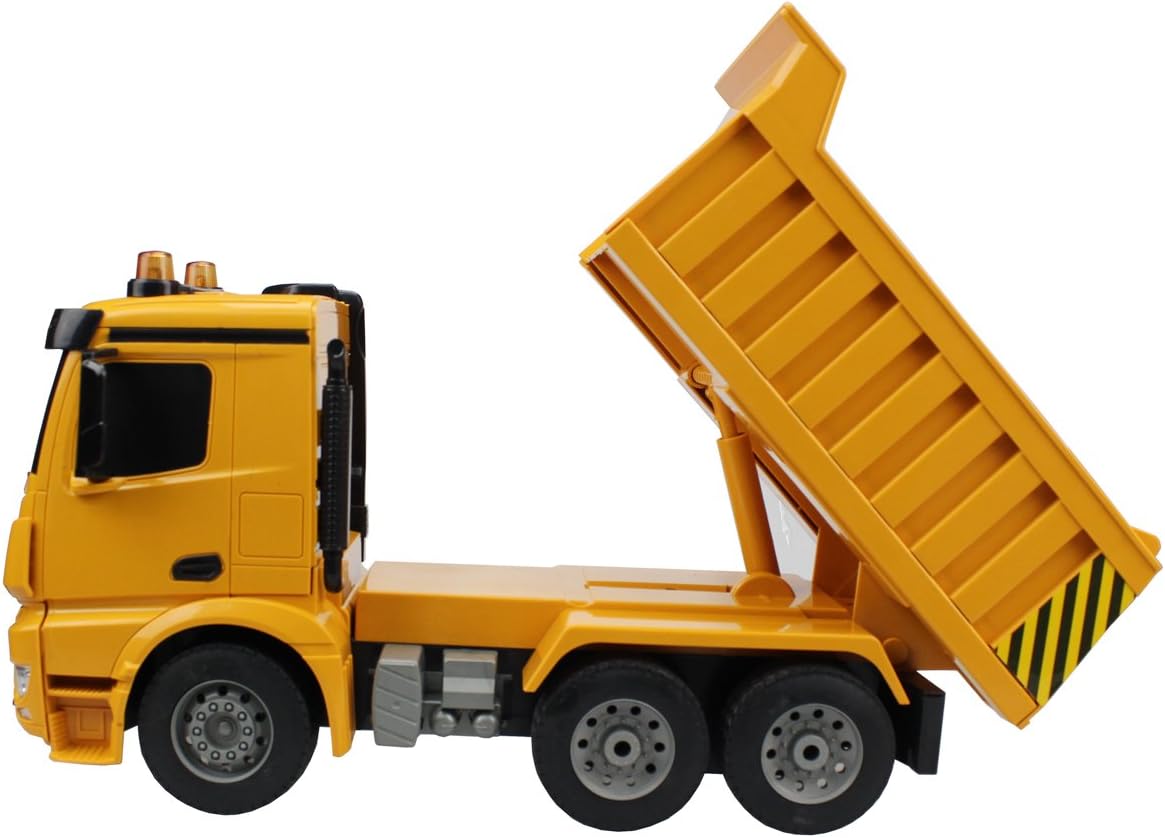 1/20 Scale 6 Channel RC Dump Truck Construction Vehicle Toy with LED Lights E166321