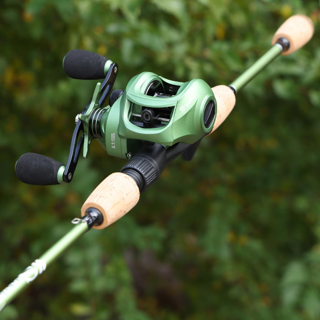 Graphite 2Pc Fishing Rod Reel Combos with Stainless Steel Guides Z9380