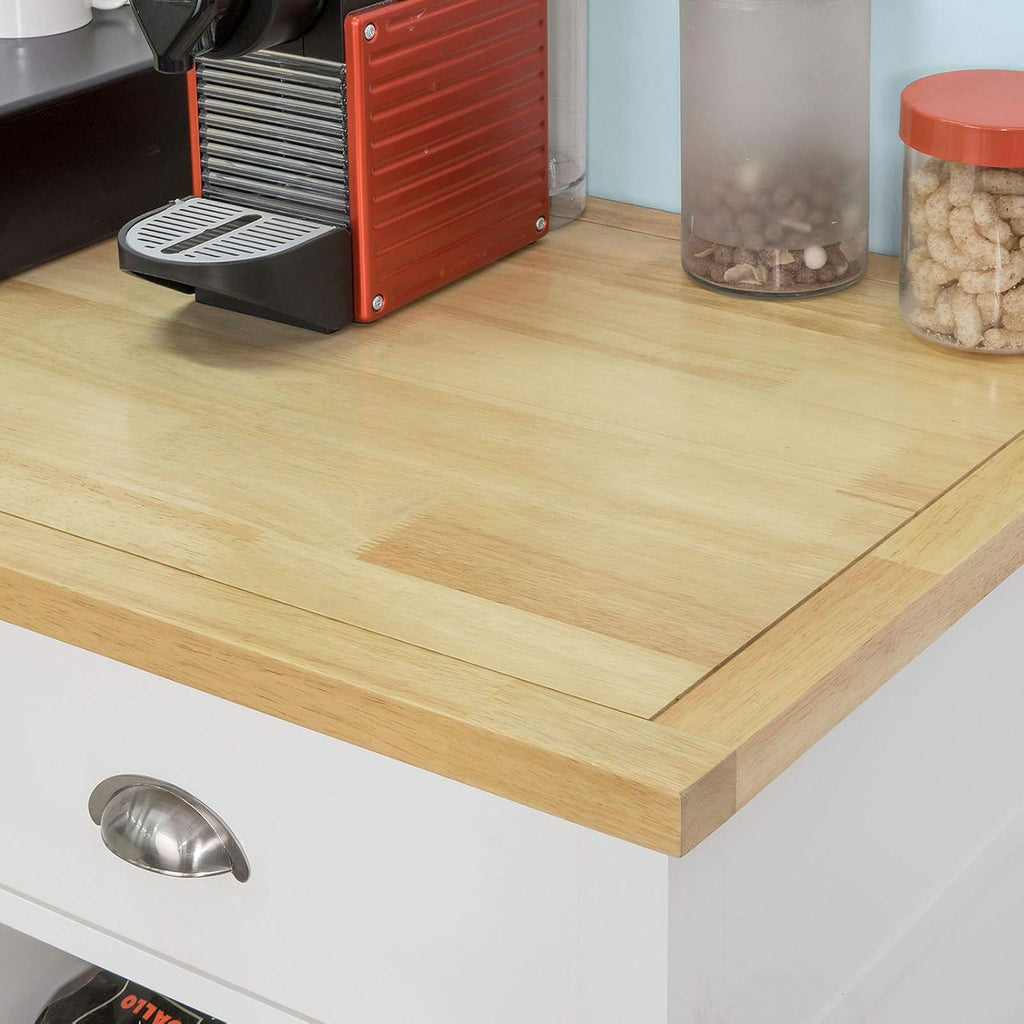 Kitchen Cart with Rubber Wood Top U904505