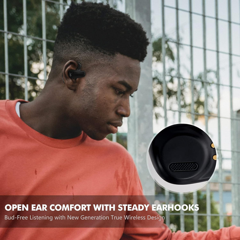 Open Ear Wireless Earbuds with Earhooks, 18 Hours Playtime, IPX7 Waterproof B42782