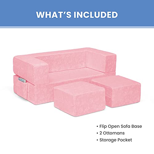 Grey Modular Foam Sofa with 2 Ottomans O5058