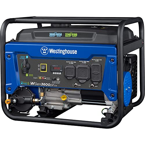 4650 Peak Watt Dual Fuel Portable Generator with Remote Electric Start B59913