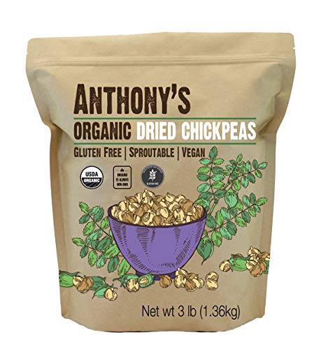 Organic Dried Chickpeas, 3 lb, Dry Garbanzo Beans Z105