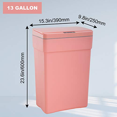 13 Gallon Plastic Automatic Motion Sensor Trash Can with Lid A906237