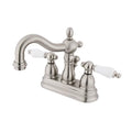 Double Porcelain Lever Handles Centerset Bathroom Sink Faucet D368