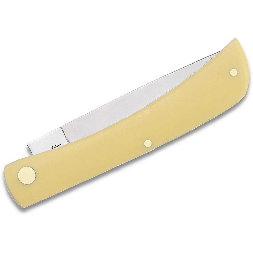 Yellow Delrin Handle CV Steel Pocket Knife W297692