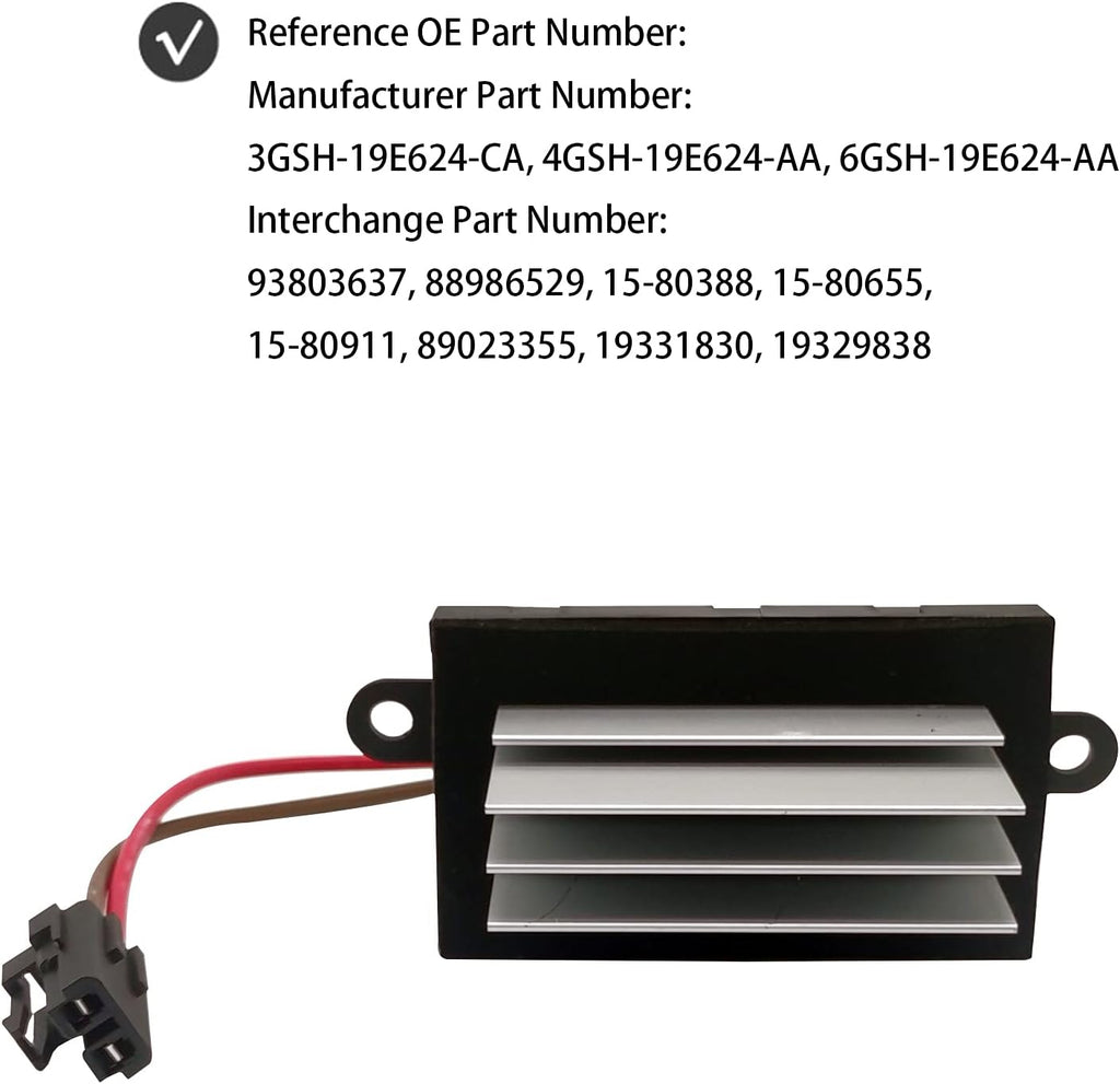 Blower Motor Resistor Heater Blower Motor Fan I109