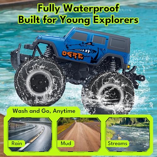 1:16 Waterproof Remote Control Monster Truck Pickup Car 4WD All Terrain Off-Road Toy V2812