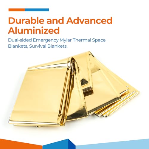 4 Pack Mylar Thermal Emergency Blankets 84" L x 52" W V32295