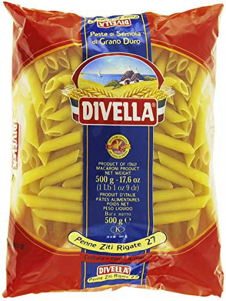 1 lb Pack of 12 Penne Ziti Rigate L408