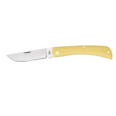 Yellow Delrin Handle CV Steel Pocket Knife W297692