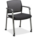 Black Mesh Back Guest Chairs with Casters U882984