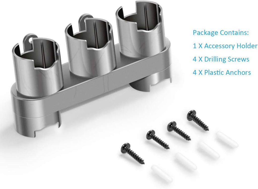 Grey Vacuum Cleaner Attachment Holder Wall Mount P992