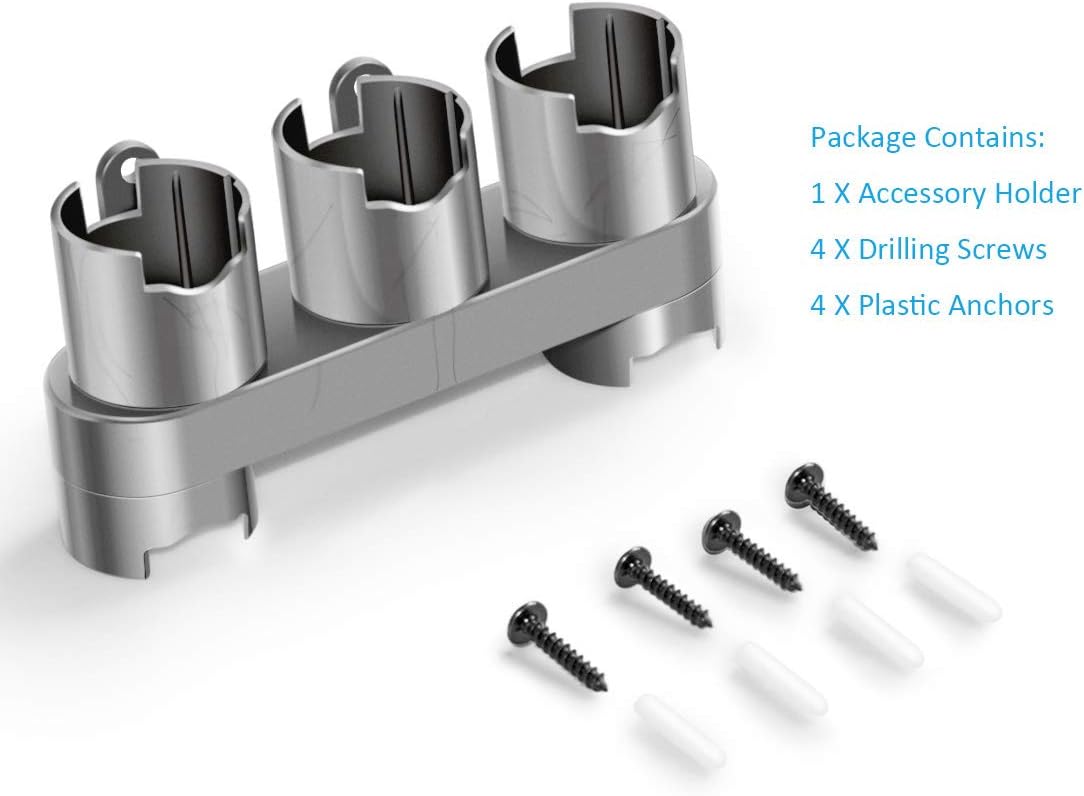 Grey Vacuum Cleaner Attachment Holder Wall Mount P992