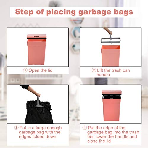 13 Gallon Plastic Automatic Motion Sensor Trash Can with Lid A906237