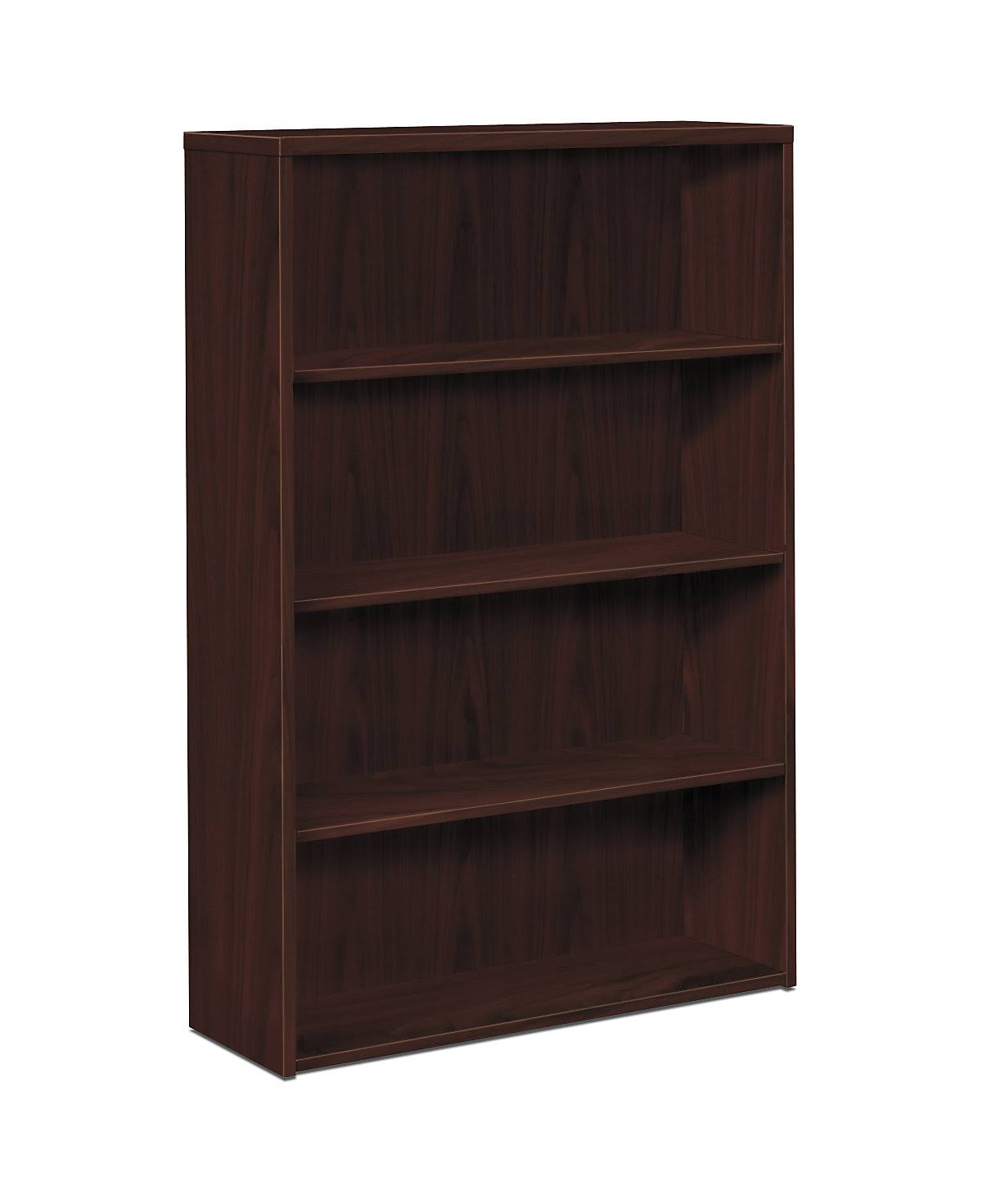 Laminate Bookcase Four-Shelf Mahogany K5628