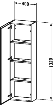 Semi-tall Cabinet with 1 Door I9342