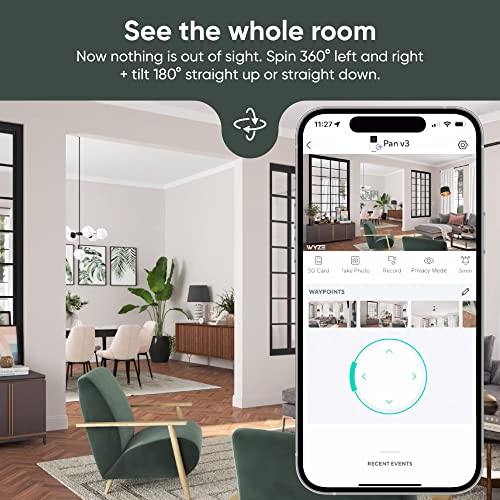 1080p Pan/Tilt/Zoom Wi-Fi Smart Home Security Camera with Color Night Vision, 2-Way Audio M8431