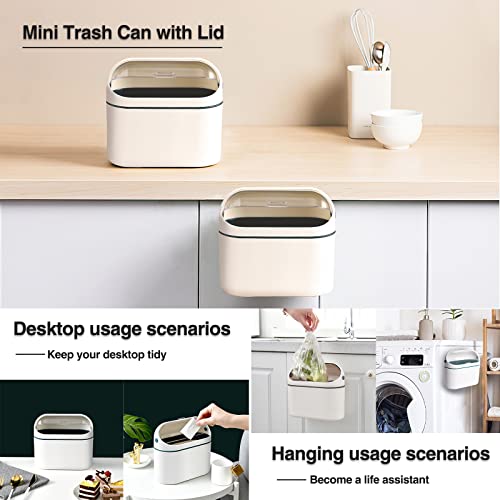 Orange Mini Trash Can with Lid K424