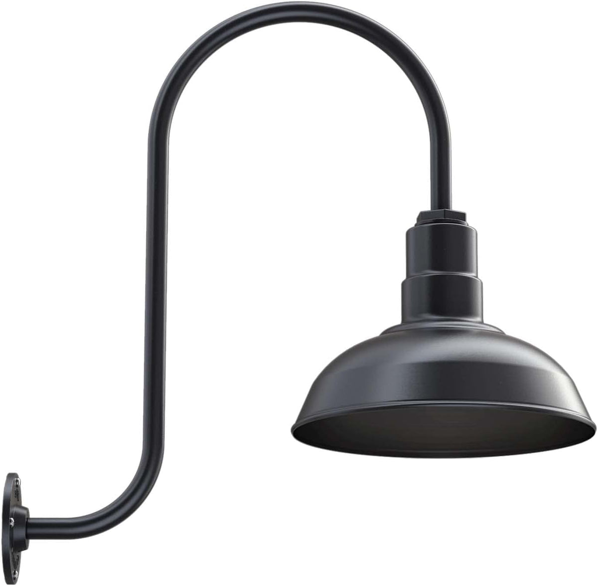 12 inch Dome Gooseneck Outdoor Wall Mounted Steel Light B236