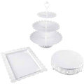 White 3 Pieces Cake Stand Set B8490