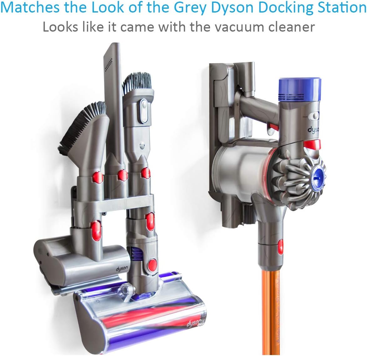 Grey Vacuum Cleaner Attachment Holder Wall Mount P992