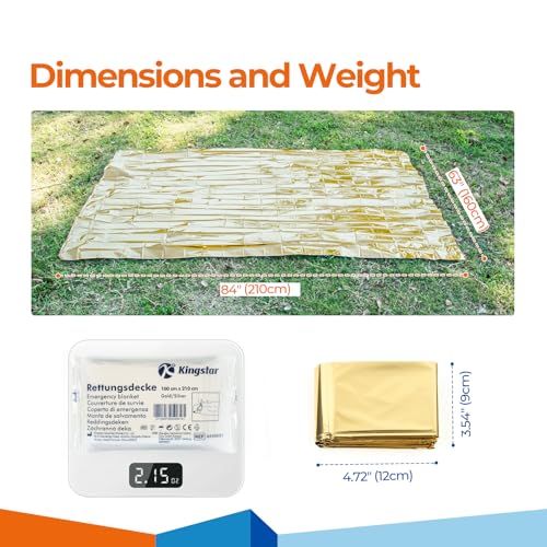4 Pack Mylar Thermal Emergency Blankets 84" L x 52" W V32295