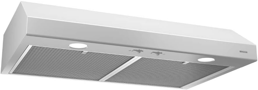 White 36-inch Under Cabinet Range Hood with Light A9651