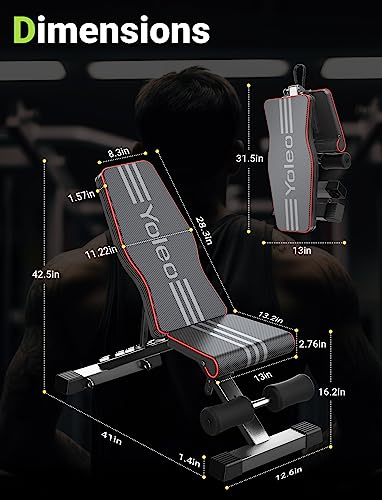 Black Adjustable Weight Bench L36271
