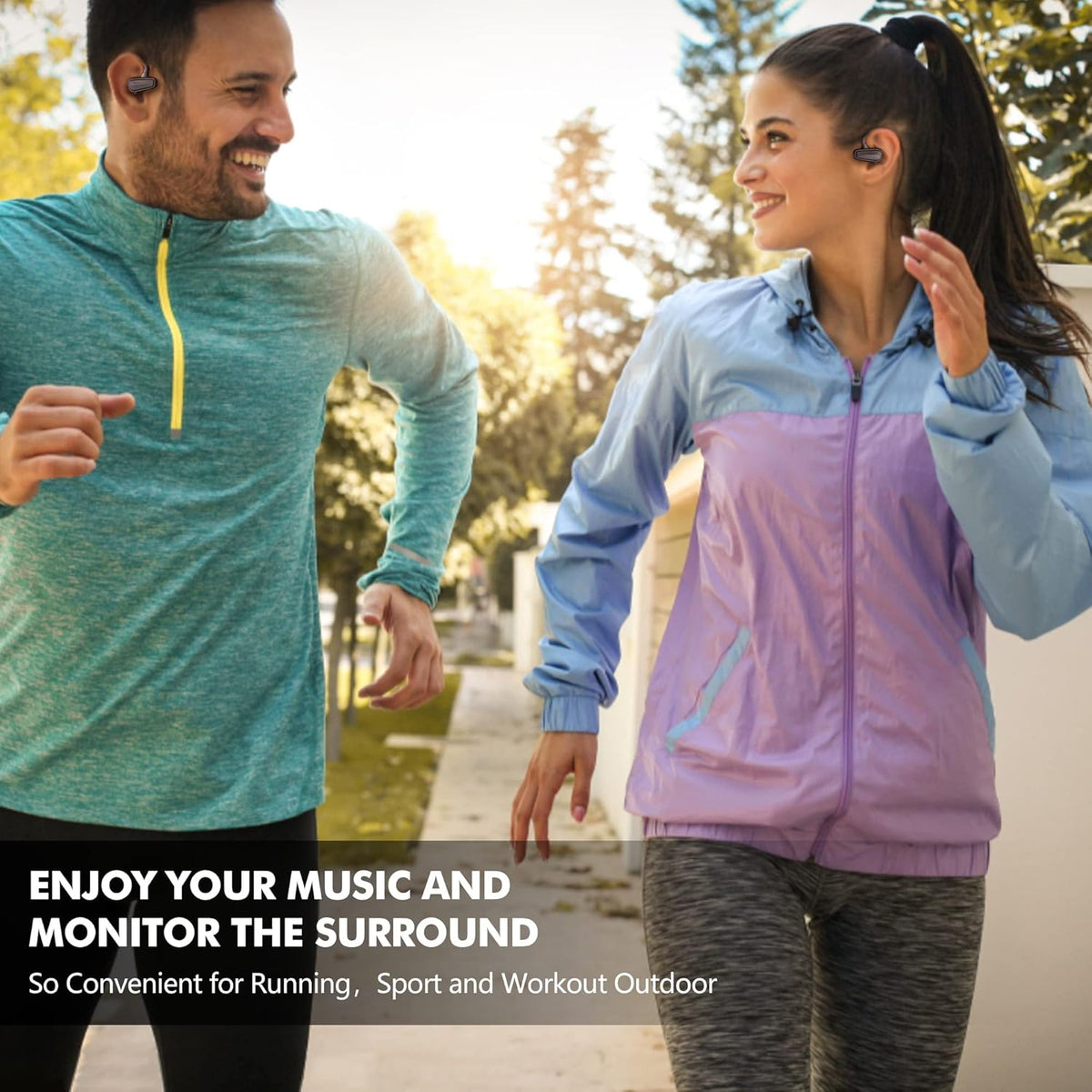 Open Ear Wireless Earbuds with Earhooks, 18 Hours Playtime, IPX7 Waterproof B42782