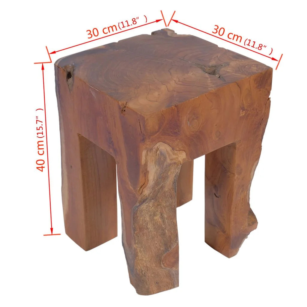 Solid Teak Wood Stool L5600