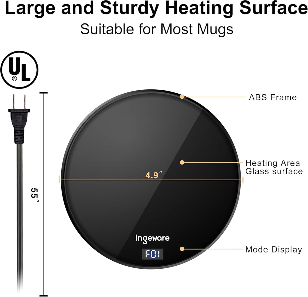 Coffee Mug Warmer with Temperature Settings Auto Shut Off G23647