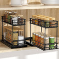 2-Pack 2-Tier Pull Out Spice Rack Organizer, 5.3''W x 10.4''D x 8.9''H Z887425